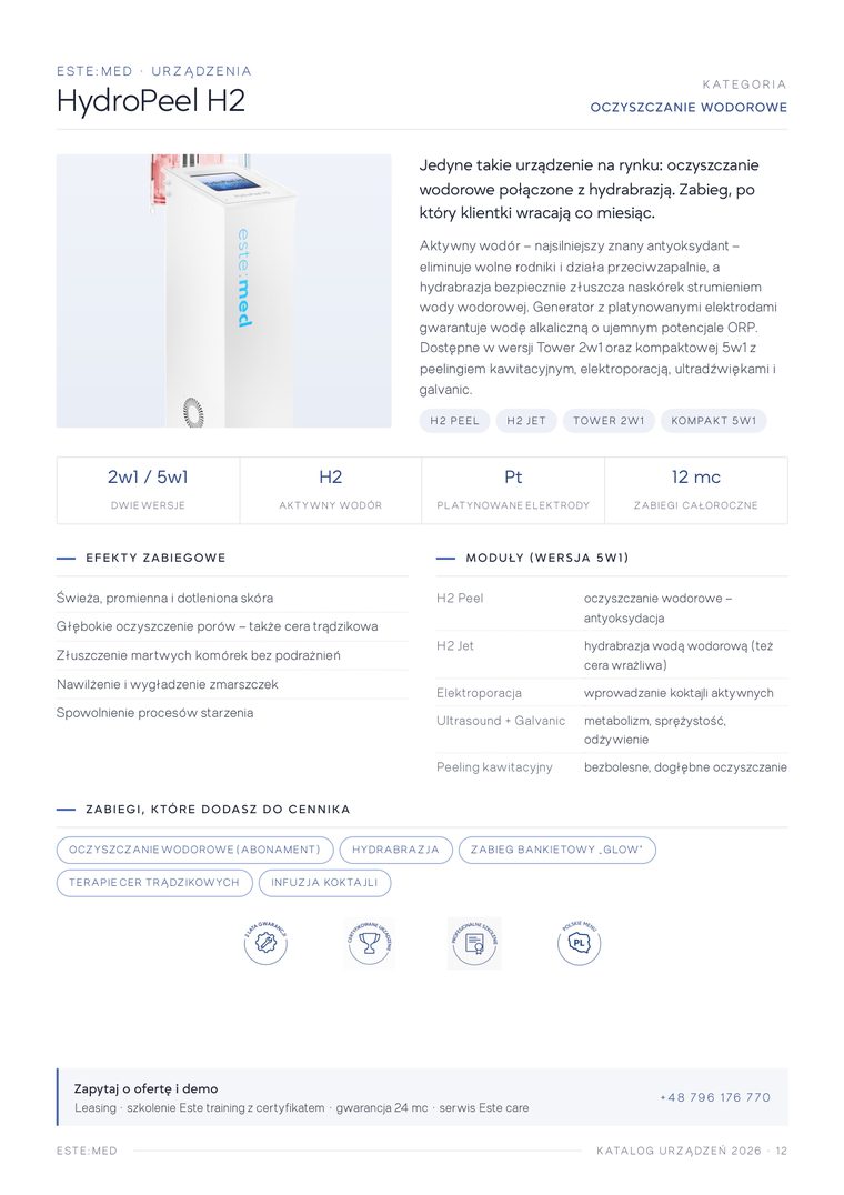 HydroPeel H2 - karta w katalogu este:med