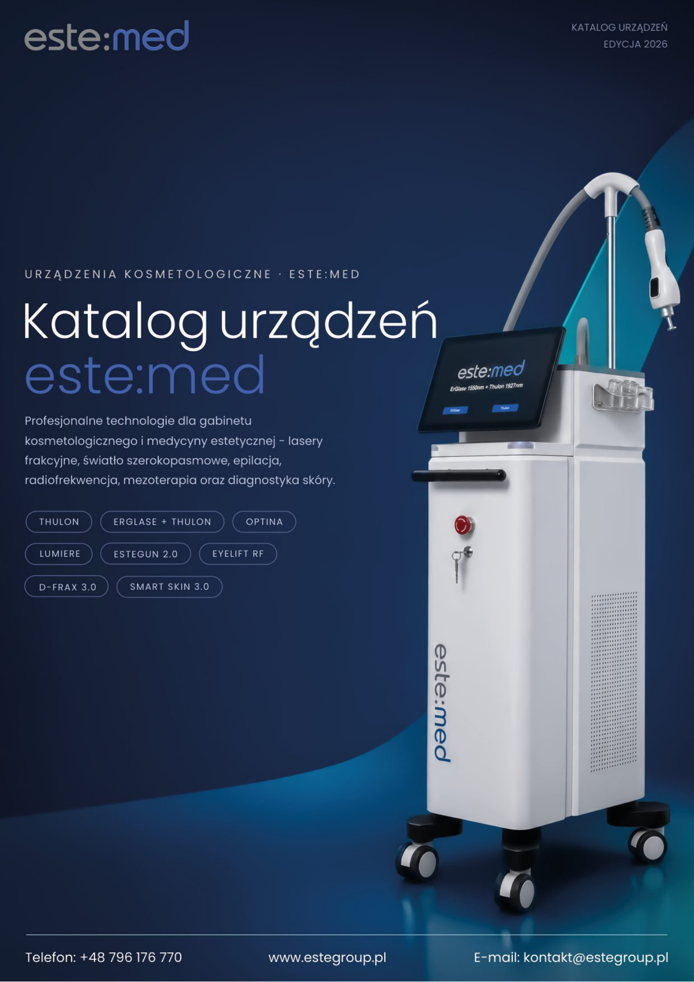 Katalog urządzeń este:med 2026 — okładka